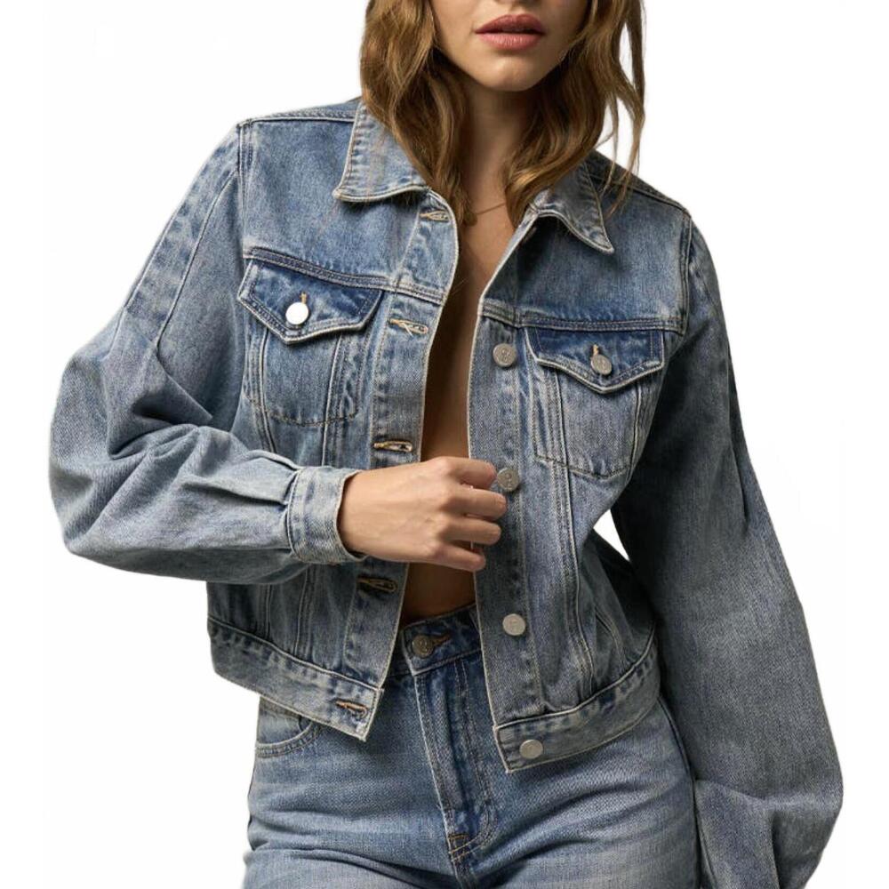 NEW INSANE GENE puff sleeve jacket in denim